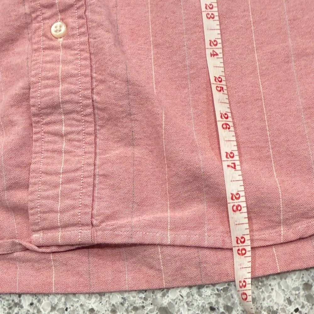 J. Crew Men's Pink Button-Down Stripe Shirt Relaxed Fit Size Large - Picture 5 of 6